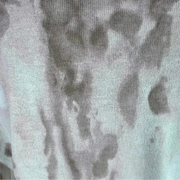 J. Jill V-Neck Deep Mauve Pale Pink Paint Splatter Long Sleeve Sweater Small - Picture 5 of 13